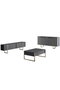Hanah Home Consola Nogal y Oro 160cm x 35cm x 80cm - Mueble de Salón Elegante y Duradero